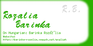 rozalia barinka business card